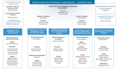DIRECTION DES AFFAIRES JURIDIQUES