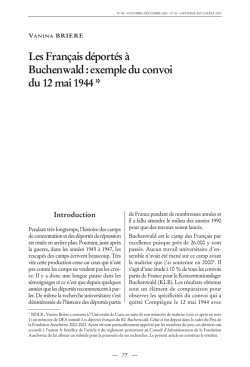 exemple du convoi du 12 mai 1944 - Blog de l`Association Fran&ccedil;aise