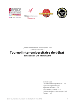 Règlement du tournoi