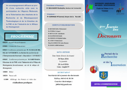 PROGRAMME - Universit&eacute; de Mostaganem