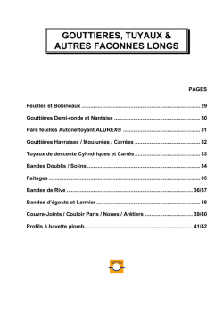 gouttieres, tuyaux & autres faconnes longs
