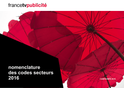 nomenclature des codes secteurs 2016