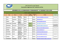 membres de la commission permanente