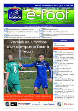 le Journal Num&eacute;rique - Site officiel Ligue de Paris Ile-de
