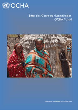 Liste des Contacts Humanitaires OCHA Tchad