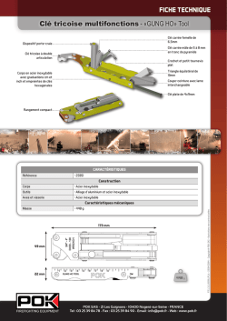 FICHE TECHNIQUE Cl&eacute; tricoise multifonctions - &laquo;GUNG HO