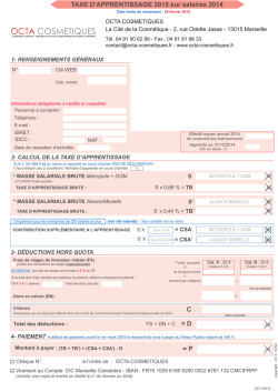 Bordereau OCTA Cosmétique