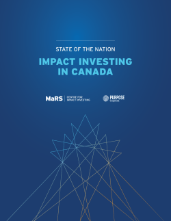 IMPACT INVESTING IN CANADA