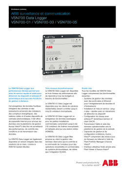 ABB surveillance et communication VSN700 Data Logger VSN700