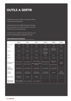 Extrait catalogue outils &agrave; sertir