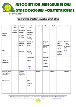 Agenda 2014 - 2015