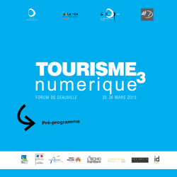 Pr&eacute;-programme - Forum du tourisme num&eacute;rique