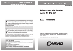 D&eacute;tecteur de fum&eacute;e sans fil CC-70