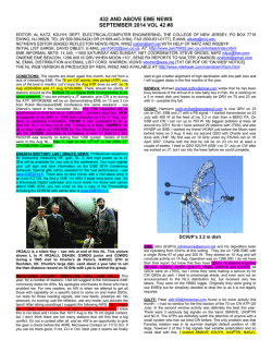 432 AND ABOVE EME NEWS SEPTEMBER 2014 VOL