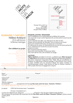 DES MOTS CONTRE LES MAUX - Le Remue