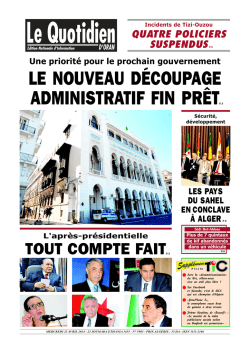 LE NOUVEAU DÉCOUPAGE ADMINISTRATIF FIN PRÊT