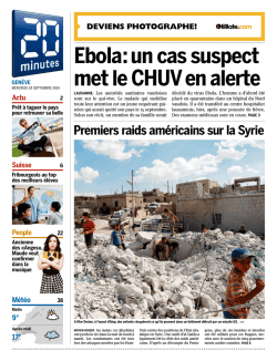 Ebola: un cas suspect met le CHUV en alerte