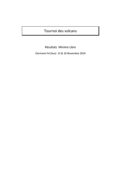 Tournoi des volcans - F&eacute;d&eacute;ration Fran&ccedil;aise de Lutte
