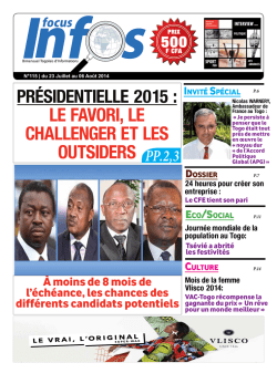 Focus Infos N°115 - République Togolaise