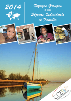 Voyages Groupes *** Séjours Individuels et Famille - CCE