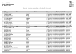 En mast&egrave;res professionnels