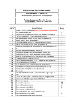 liste de colisage conteneur - assistance humanitaire internationale