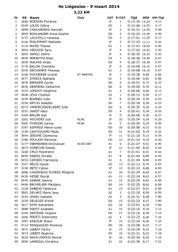 4e Liègeoise - 9 maart 2014