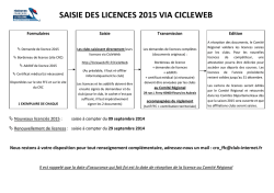 saisie des licences 2015 via cicleweb