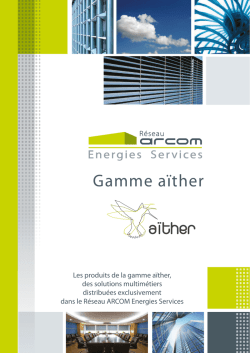 Plaquette descriptive de la gamme Aïther