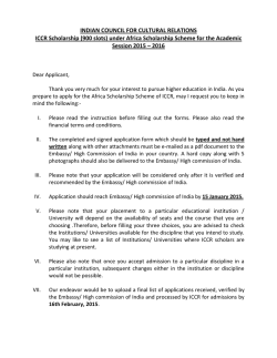 INDIAN COUNCIL FOR CULTURAL RELATIONS ICCR Scholarship