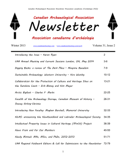 The IPinCH Project - Canadian Archaeological Association