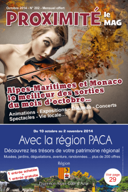 Avec la r&eacute;gion PACA - Magazine Proximit&eacute;