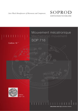 Mouvement mécatronique Mechatronic movement SOP 716