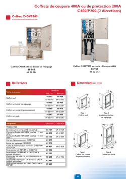Coffrets de coupure 400A ou de protection 200A C400/P200
