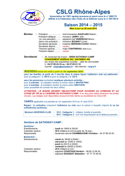 Les activit&eacute;s propos&eacute;es sont les suivantes