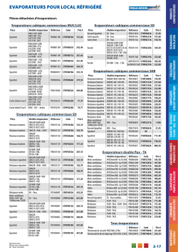 GFF &bull; Tarif Froid Climatisation Chauffage &bull; Mise &agrave; jour Juillet 2014