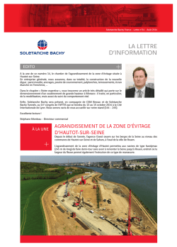 N&deg;14 Aout 2014 - Soletanche Bachy
