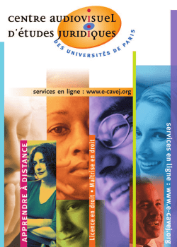services en ligne : www.e-cavej.org