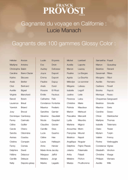 D&eacute;couvrez vite la liste des gagnants