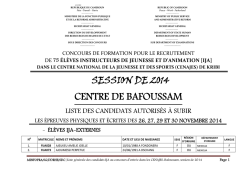 Centre de Bafoussam Liste des candidats IJA