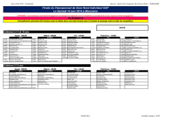 ORGANIGRAMME -Samedi