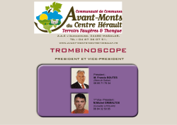 TROMBINOSCOPE - Avant Monts du Centre Hérault