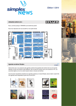 &Eacute;dition 1 / 2014 - Simplex AG Bern