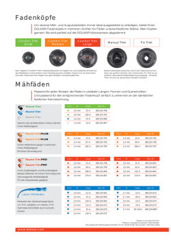 Fadenk&ouml;pfe M&auml;hf&auml;den
