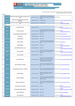 portes ouvertes Etablissements publics