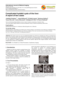 Complicated hydatid cysts of the liver
