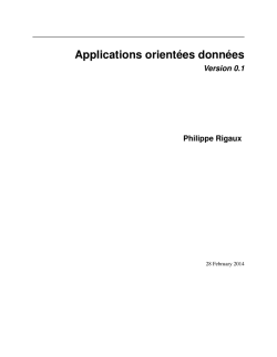 Applications orient&eacute;es donn&eacute;es - Donn&eacute;es, applications, syst&egrave;mes