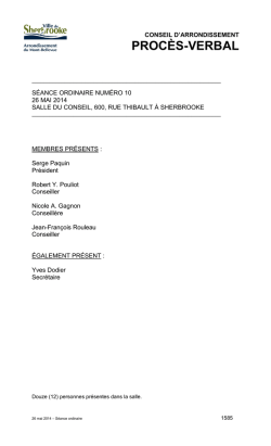 26 mai - S&eacute;ance ordinaire