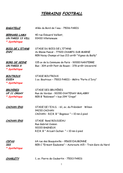 TERRAINS FOOTBALL - Sport-u