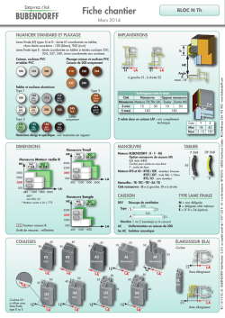 2014 Fiche chantier Bloc N + bon de commande